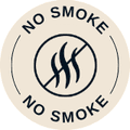 CircularNo Smoke" sign with a stylized smoke symbol crossed out in the center, indicating a smoke-free area or no smoking policy.