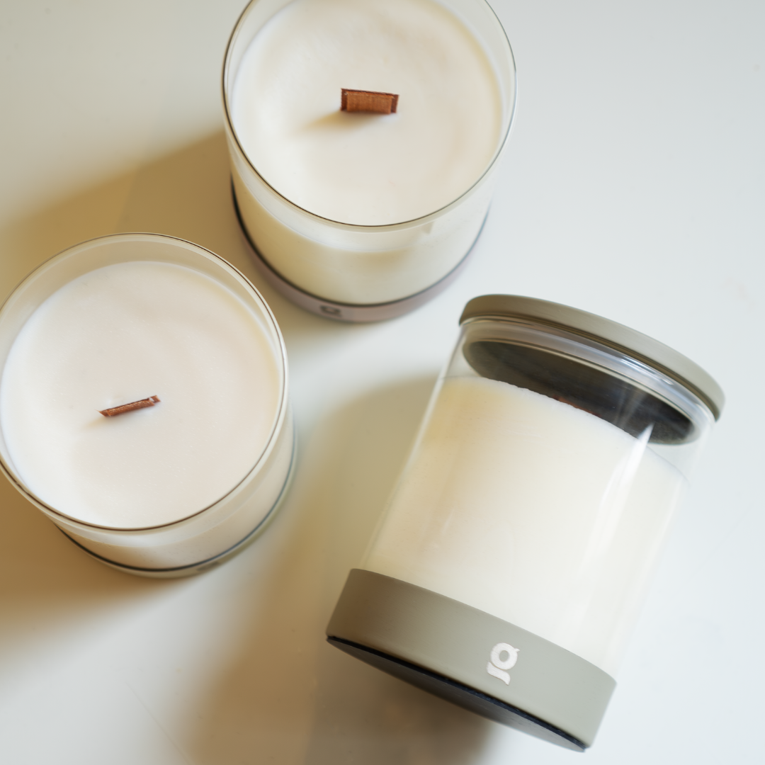 glør Essence Candle — minimalist Scandinavian interior with candle