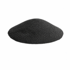 Volcano Black Sand, a mound of fine black mineral sand on a white background