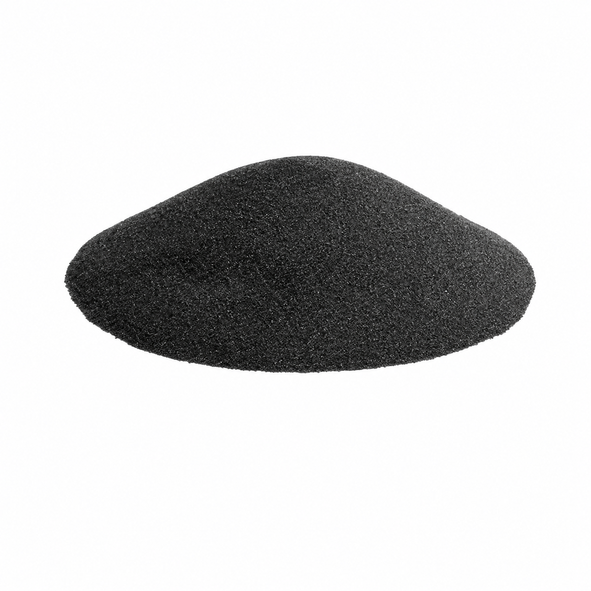 Volcano Black Sand, a mound of fine black mineral sand on a white background