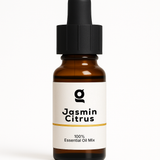 Fragrance Oil bottle labeled Jasmin Citrus, 100% essential oil mix for personal care and aromatherapy use in perfumes and colognes.