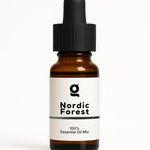 Fragrance Oil Nordic Forest 100% Essential Oil Mix in amber dropper bottle for personal care and aromatherapy use. Ideal for refreshing home scent.