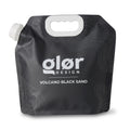 glør Volcano Black Sand refill pouch with carry handle and pouring cap