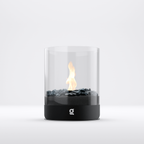 glør LA\VIK Studio Fireplace Black — Tabletop Bioethanol Fireplace front view