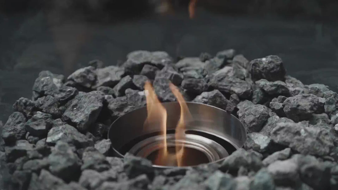 brennende Flamme glor Kamin